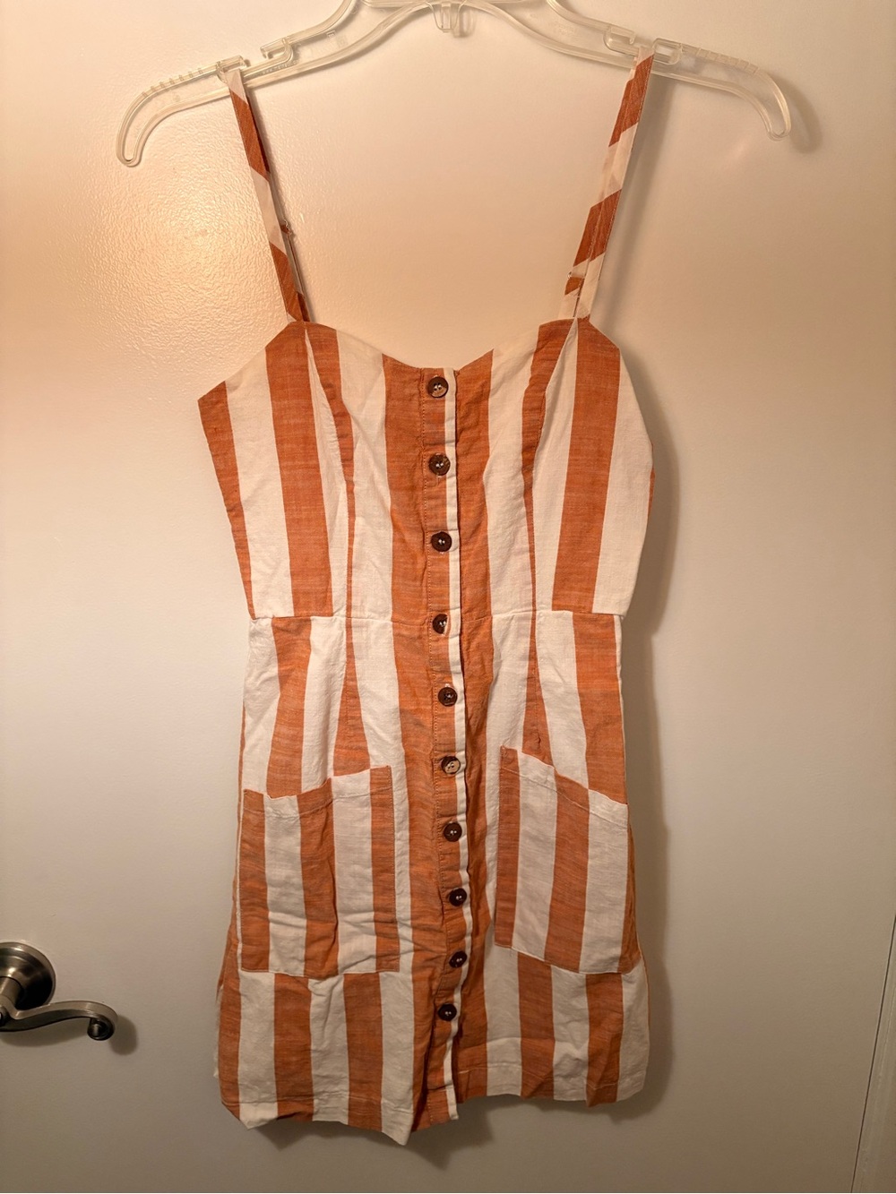 Forever 21 Rust and White Striped Sundress